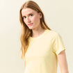 T-shirt manches courtes jaune clair femme