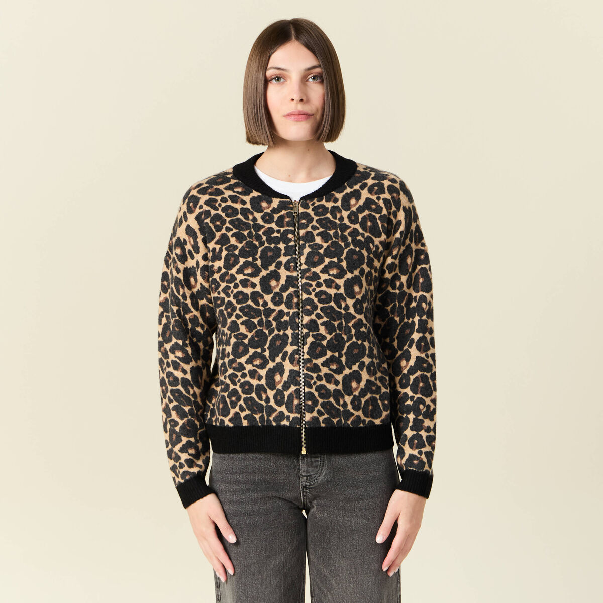 Gilet zippé éco-responsable noir femme