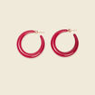 Boucles d'oreilles créoles rose fushia femme