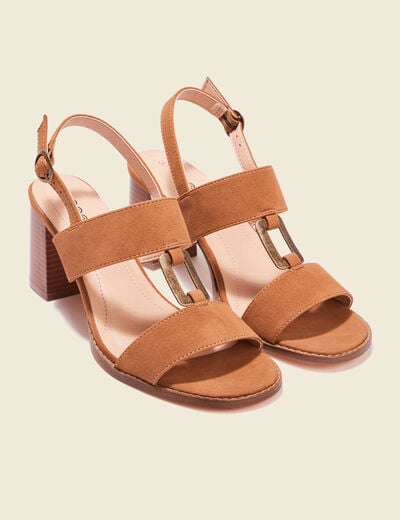 Sandales à talons marron femme