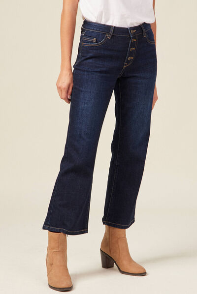 Jeans bootcut 7/8ème denim brut femme