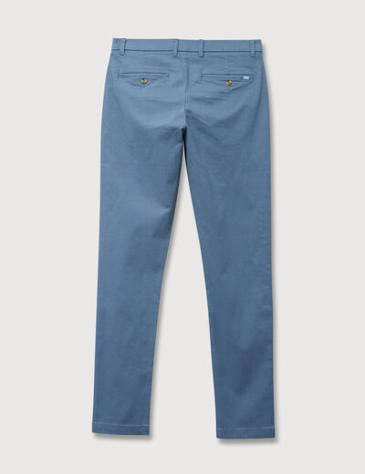 Pantalon chino slim bleu fonc&eacute; homme