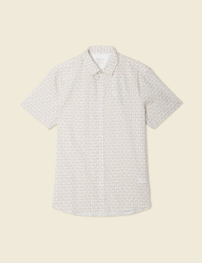 Chemise manches courtes blanc homme