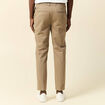 Pantalon chino stretch taupe homme