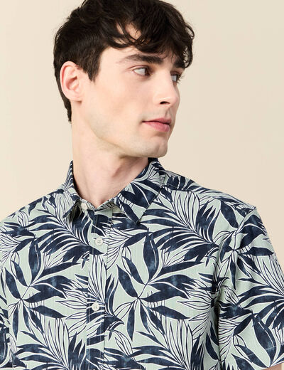 Chemise manches courtes vert homme