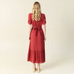 Robe longue trapèze orange foncé femme