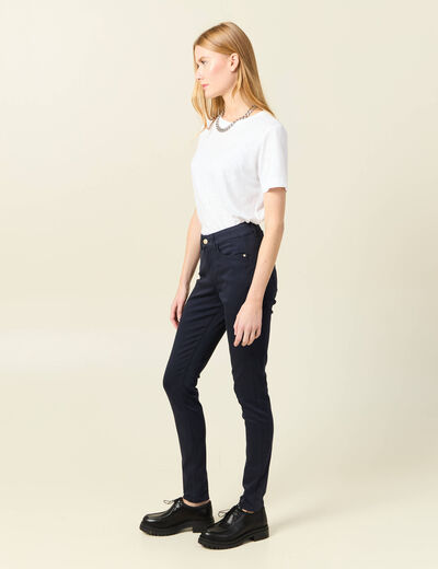 Pantalon Audrey - skinny push up bleu marine femme