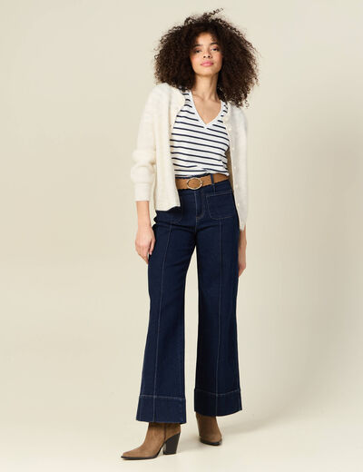 T-shirt manches courtes ecru femme