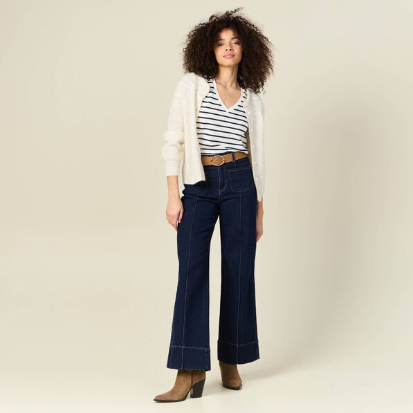 T-shirt manches courtes ecru femme