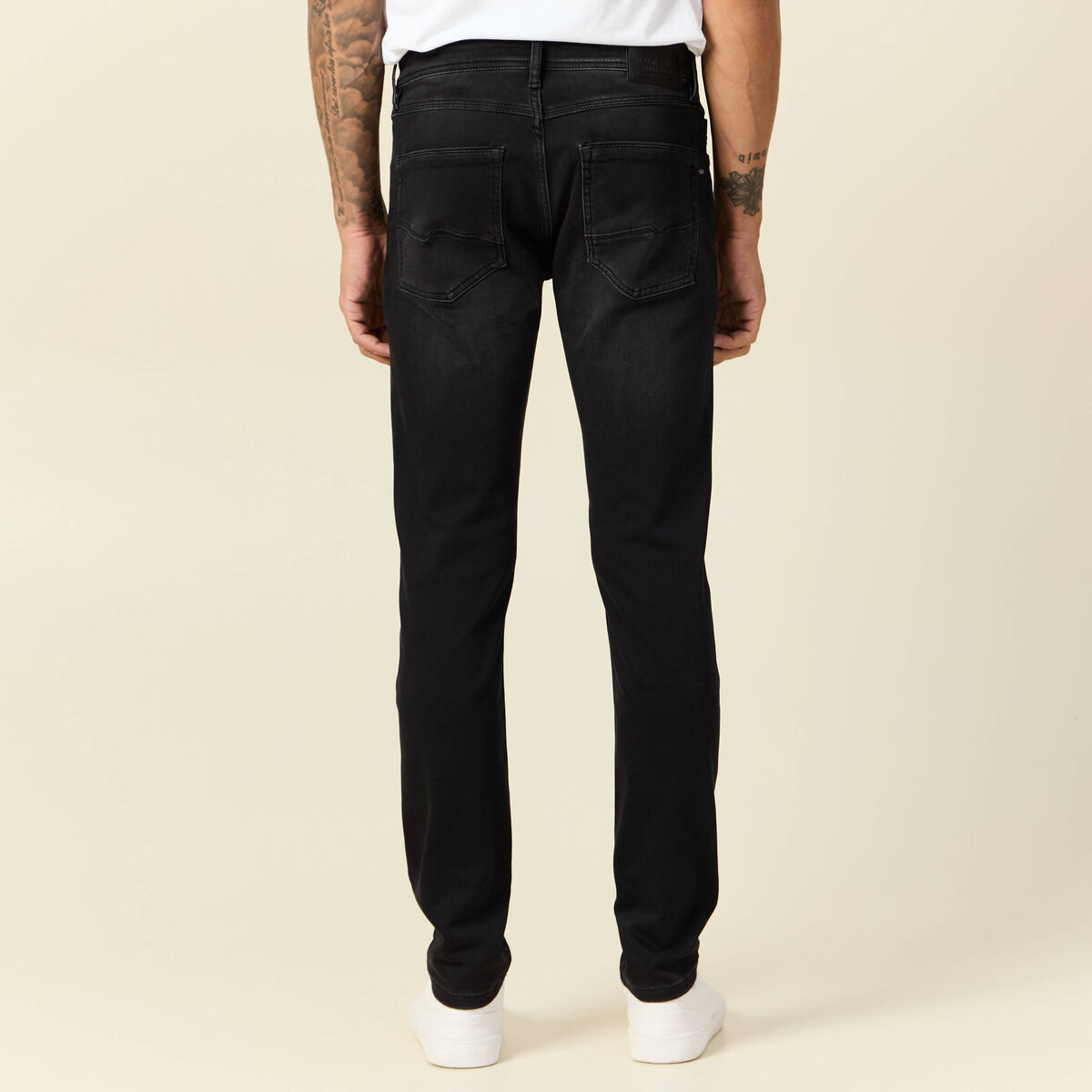 Jeans slim 5 poches denim snow noir homme