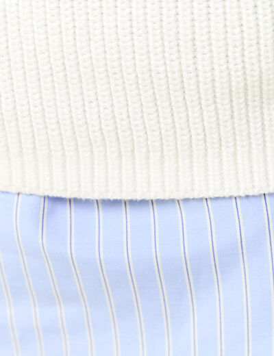Pull éco-responsable ecru femme