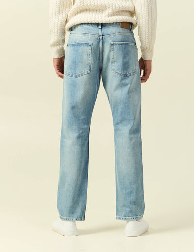Jeans regular longueur 32 en coton bleu homme