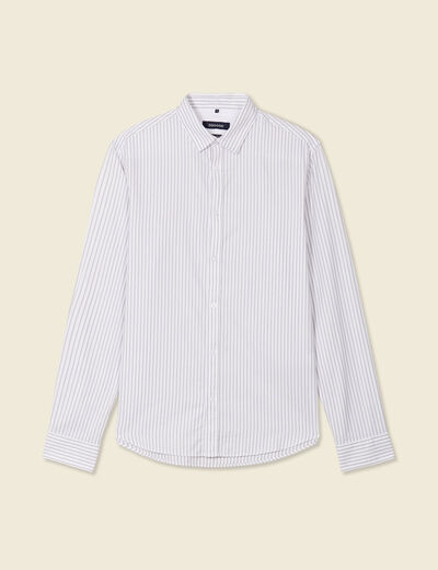Chemise manches longues gris homme