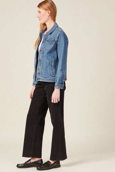 Veste en jean éco-responsable denim stone femme