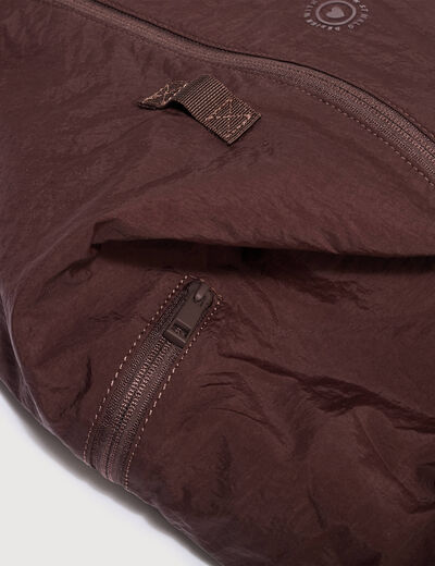 Sac &agrave; dos pliss&eacute; avec doublure bordeaux femme