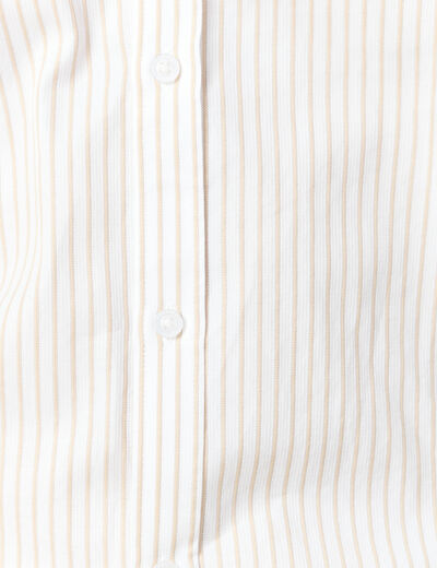 Chemise manches longues beige homme