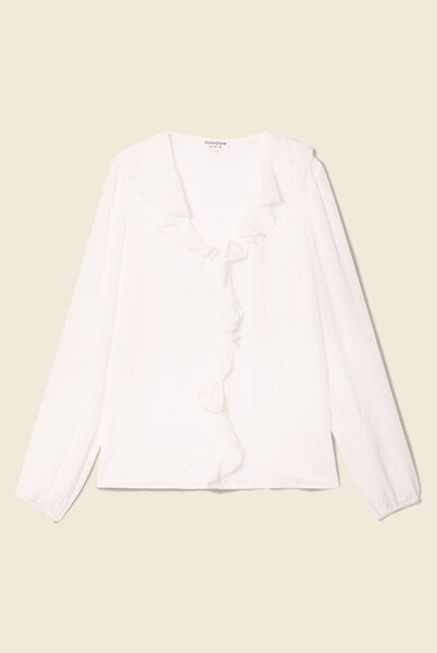 Blouse éco-responsable blanc femme