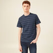 T-shirt en coton manches courtes bleu marine homme
