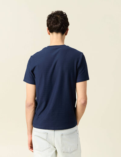 T-shirt manches courtes bleu marine homme