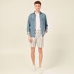 Bermuda large à coulisse ecru homme
