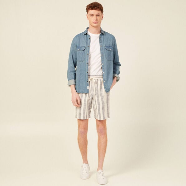 bermuda large a coulisse ecru homme Bermuda large à coulisse ecru homme