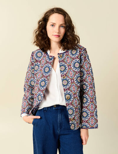 Veste éco-responsable bleu marine femme