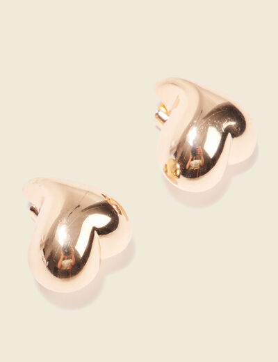 Boucles d'oreilles clous couleur or femme