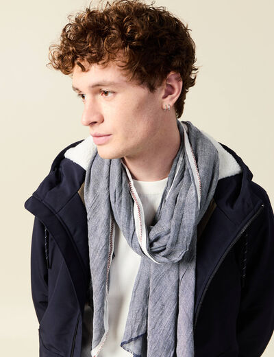 Foulard bleu marine homme