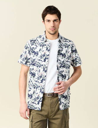 Chemise manches courtes blanc homme