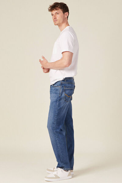 Jeans regular 5 poches denim double stone homme