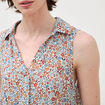 Blouse sans manches bleu gris femme