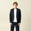 Veste blazer cintr&eacute;e bleu marine homme