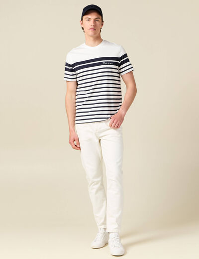 T-shirt éco-responsable ecru homme