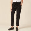 Pantalon paperbag noir femme
