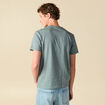 T-shirt cintr&eacute; col rond manches courtes vert fonc&eacute; homme
