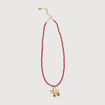 Collier orange fonc&eacute; femme