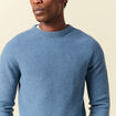 Pull manches longues fabriqu&eacute; en France bleu fonc&eacute; homme