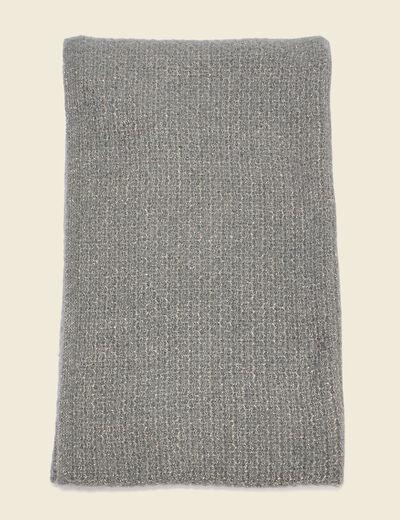 Écharpe tricotée vert kaki femme