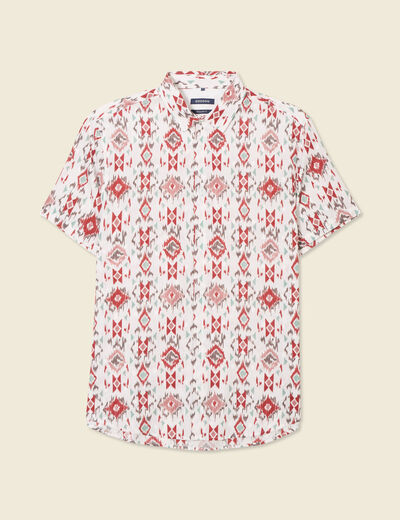 Chemise manches courtes multicolore homme