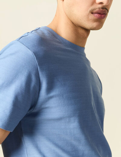 T-shirt manches courtes bleu gris homme