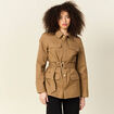 Veste saharienne cintrée vert kaki femme