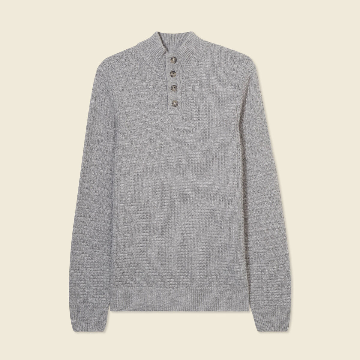 Pull manches longues gris homme