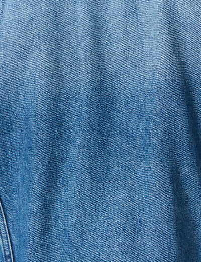 Veste droite en jean denim double stone homme
