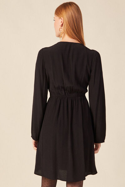 Robe trapèze éco-responsable noir femme