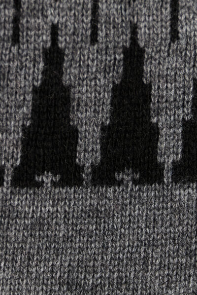 Pull manches longues gris foncé homme