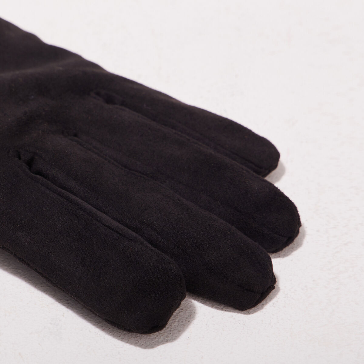 Gants avec noeuds noir femme