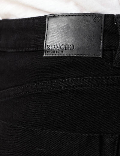 Jeans mom 7/8ème denim noir femme
