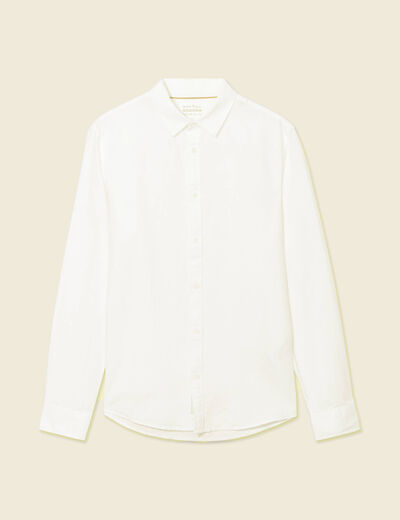 Chemise manches longues blanc homme