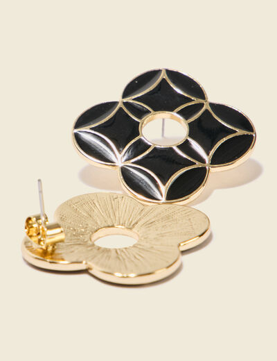 Boucles d'oreilles noir femme