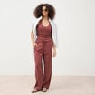 D&eacute;bardeur d&eacute;collet&eacute; brassi&egrave;re int&eacute;gr&eacute;e marron cognac femme